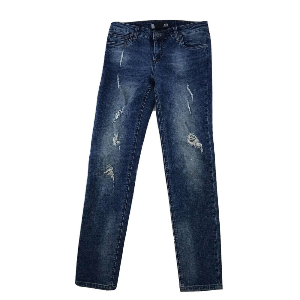 Kut From The Kloth Size 4 Womens Catherine Boyfriend Blue Jeans 30 Inseam K24